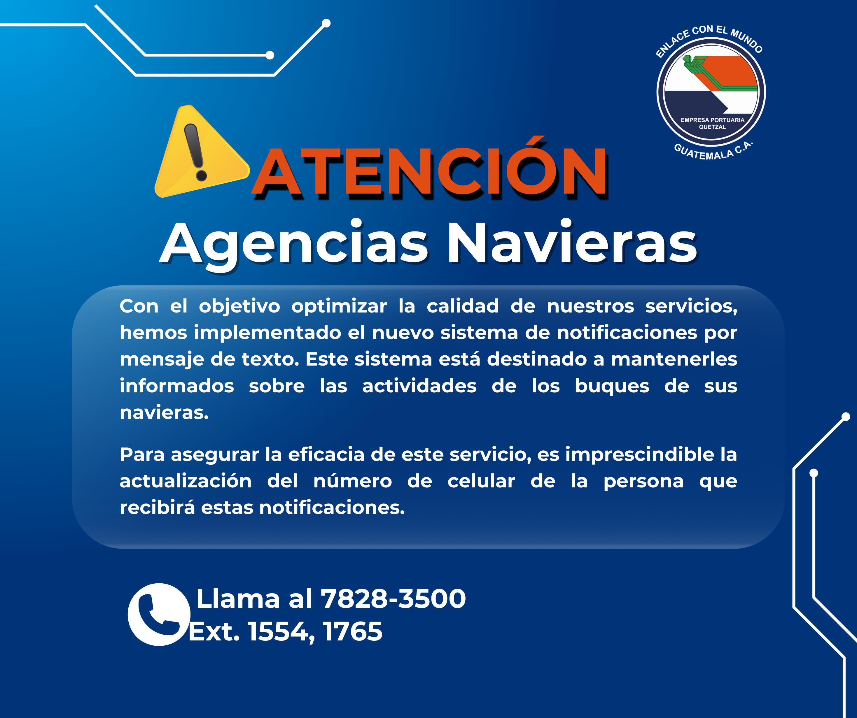 Notificaciones Por Mensaje De Texto Para Las Agencias Navieras